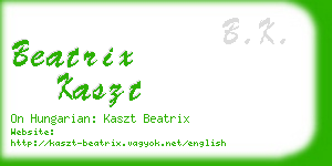 beatrix kaszt business card